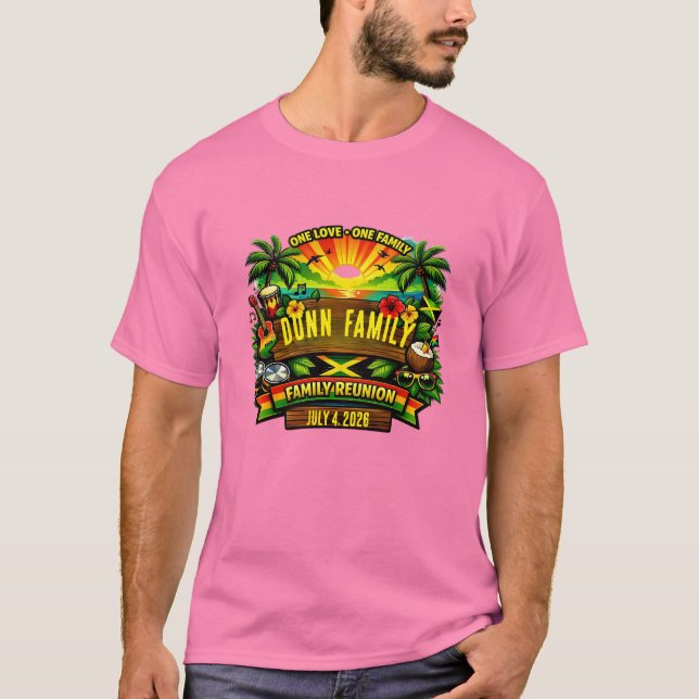 Jamaica-vibes matchande t-shirts (Framsida)
