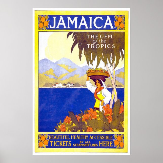 Jamaica Vintage resor Poster (Framsidan)