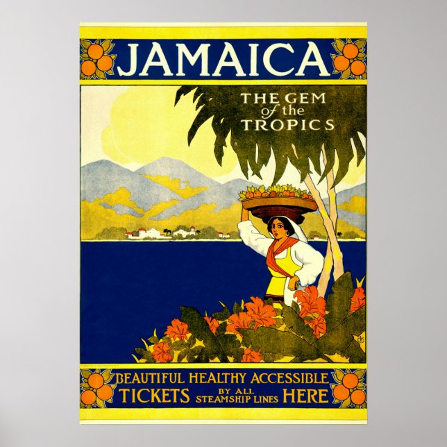 Jamaica, Vintage resor Poster (Framsidan)