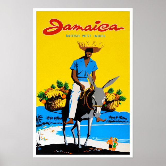 Jamaica vintage resor poster (Framsidan)