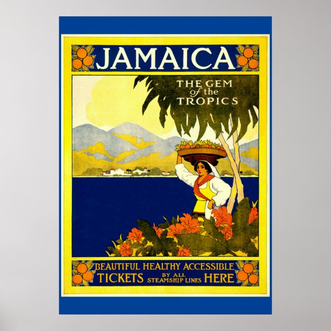 Jamaica, Vintage resor Poster (Framsidan)