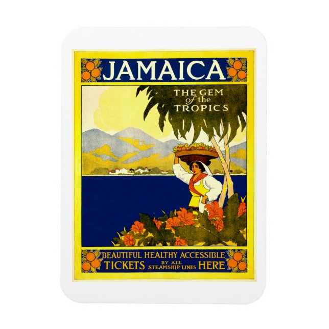 Jamaica Vintage resor Poster Magnet (Vertikal)
