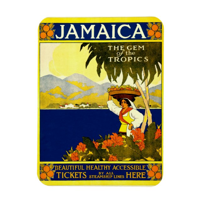 Jamaica, Vintage resor Poster Magnet (Vertikal)