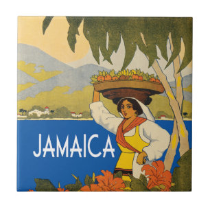 Jamaica vintage resor stil illustration kakelplatta