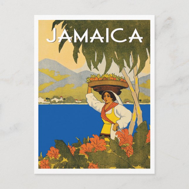 Jamaica vintage resor stil vykort (Framsida)