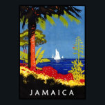 Jamaica Vintage Retro Art Deco Travel Poster<br><div class="desc">En högkvalitativ konstnärlig deporeproduktion har Jamaicas vackra tropiska sjölandskap. Digitalt renoverat för att få ut det ursprungliga färg,  ännu bättre och åtgärda så många brister som möjligt. Anpassa poster storlekt,  struktur,  gräns och/eller ram till kostym.</div>