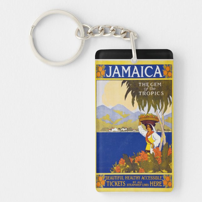 Jamaica vintage souvenirs nyckelring (Framsidan)