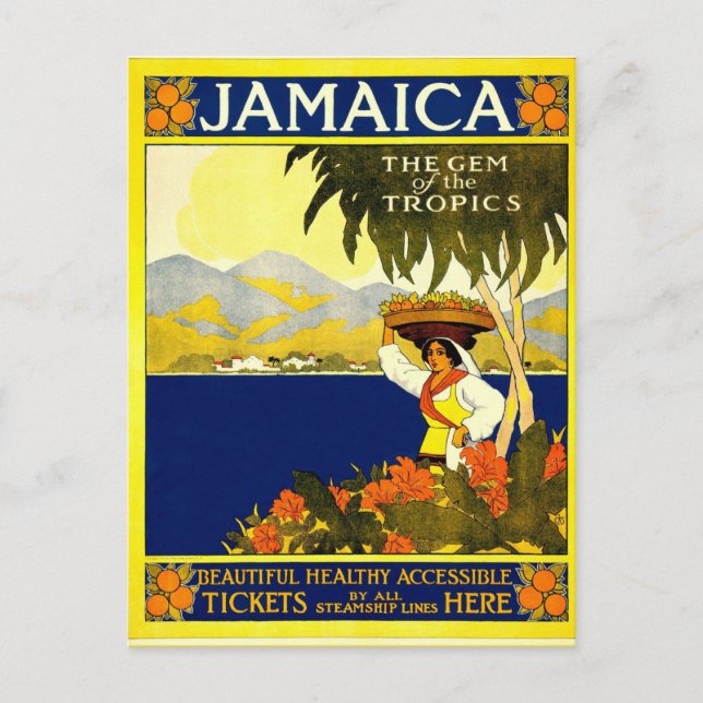 Jamaica vintage stil vykort (Framsida)