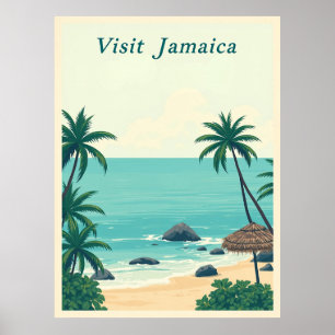 Jamaica Vintage Vintage reseskiss Poster