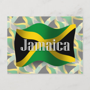 Jamaica Wave Flagga Vykort