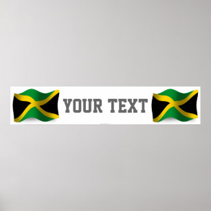 Jamaica Waving Flag Banner Poster