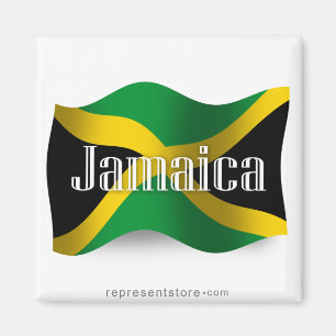 Jamaica Waving Flagga Magnet