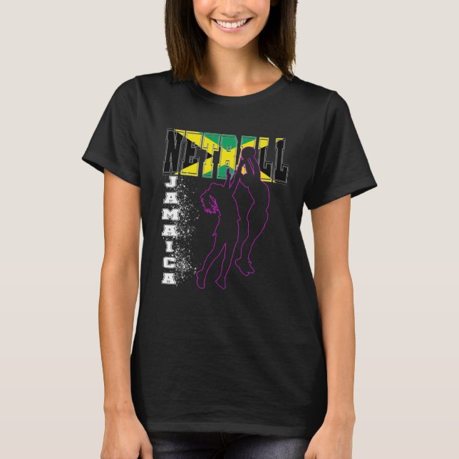 Jamaica World Team Netball T Shirt (Framsida)