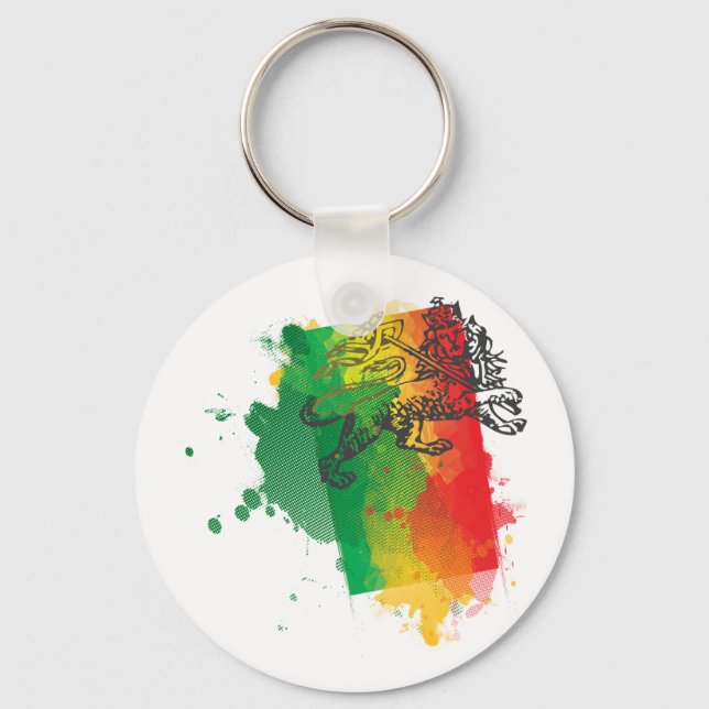 Jamaica Zion Lejon Keychain Nyckelring (Framsida)