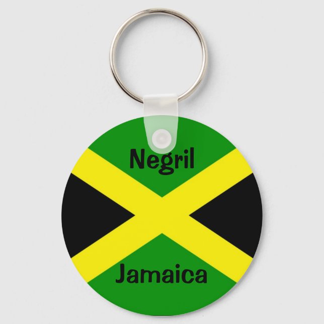 JamaicaFlag, Negril, Jamaica Nyckelring (Framsida)