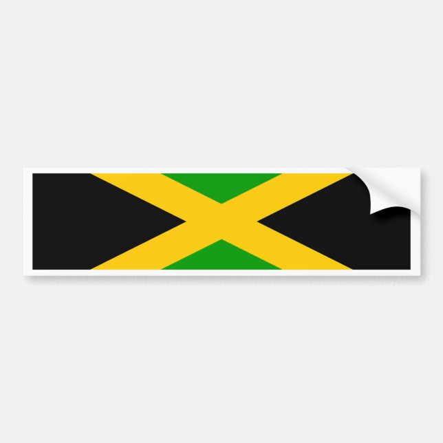 Jamaicaflagga Bildekal (Framsidan)