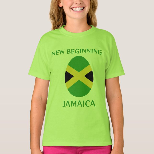 Jamaicaflagga T Shirt (Framsida)