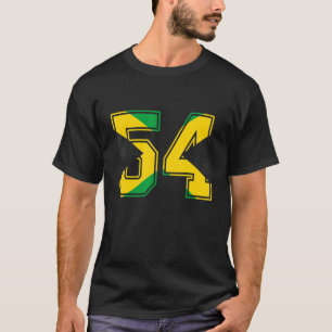 Jamaican 54 år gammalt nummer 54 Jama T Shirt