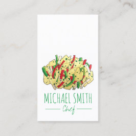 Jamaican Ackee och Saltfish Cod Food Caterer Chef Visitkort