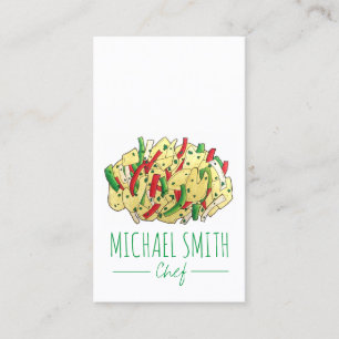 Jamaican Ackee och Saltfish Cod Food Caterer Chef Visitkort