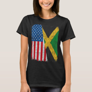 Jamaican American Flagga HalUSA Jamaica Root Proud T Shirt