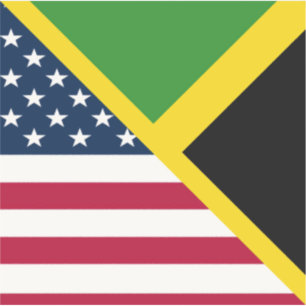 Jamaican American Flagga   Jamaica United Stater Klistermärken