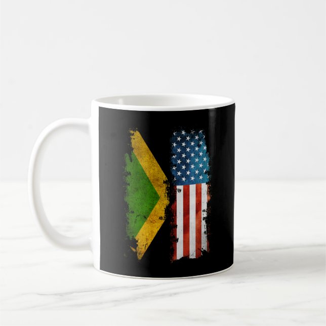 Jamaican American Flagga Jamaica Usa Kaffemugg (Vänster)