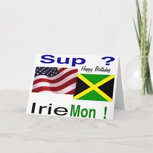 Jamaican American-födelsedagen Kort (Framsida)
