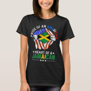 Jamaican American Foreign Jamaica Flagga T Shirt