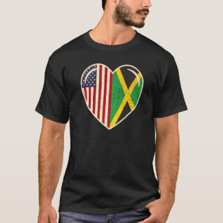 Jamaican American Kärlek Jamaica och USA T Shirt
