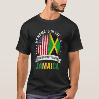 Jamaican American Patriot Heart kommer från Jamaic T Shirt