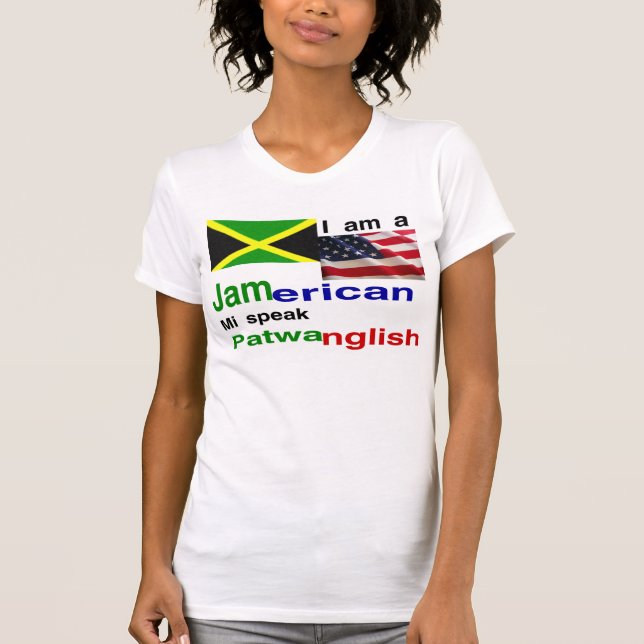 Jamaican American Women's T Shirt (Framsida)