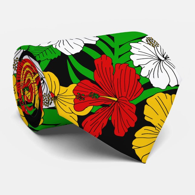 Jamaican Beach Wedding Tropical Flowers mönstrad Slips (Rullad)