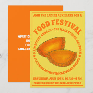 Jamaican Beef Patty Food Fest Caribbean Cuisine Inbjudningar