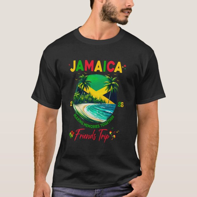 Jamaican Birthday Besties Jamaica Vacation Matchin T Shirt (Framsida)
