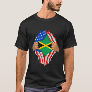Jamaican Blood Inside Me Jamaica Flagga T Shirt