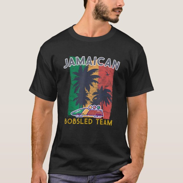 Jamaican Bobsled Team Jamaica Beach Summer Vacatio T Shirt (Framsida)