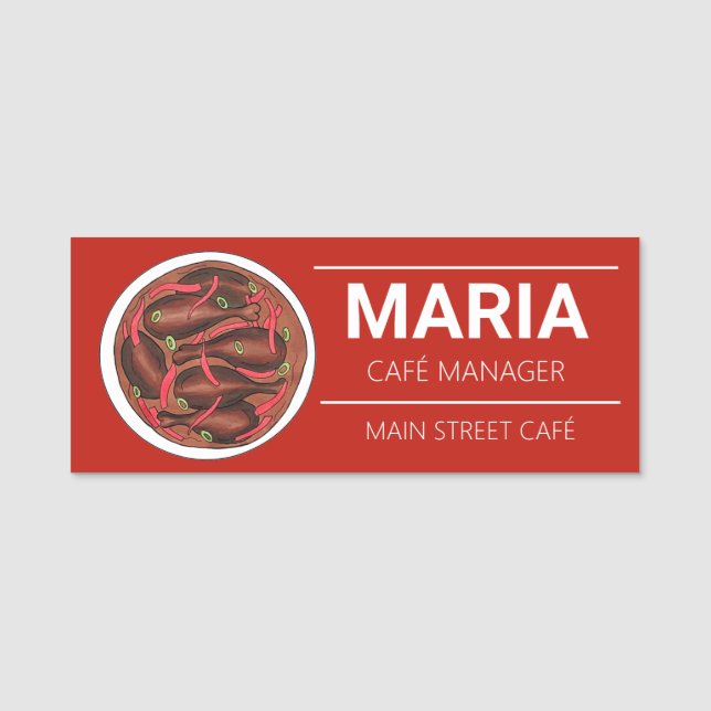 Jamaican Brown Stew Chicken Restaurant Food Namnbricka (Framsida)