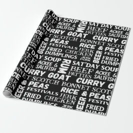 Jamaican Caribbean Chef Patterned Birthday Presentpapper