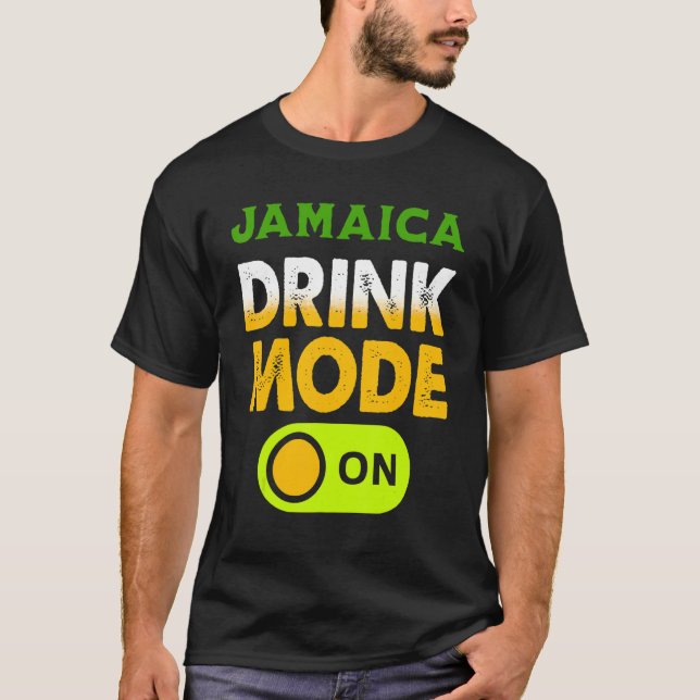 Jamaican Drink Mode on Drinking Jamaica T Shirt (Framsida)