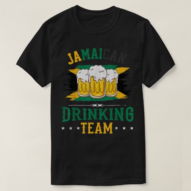 Jamaican Drinking Team Jamaica Flagga Gift for Bee T Shirt (Design framsida)