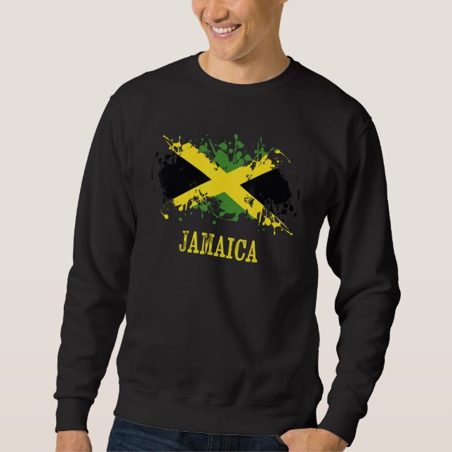 Jamaican enthusiasts for Jamaica and Jamaica Lång Ärmad Tröja (Framsida)