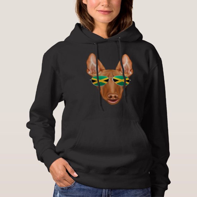 Jamaican Flag Pharaoh Hound Dog Jamaica Pocket T Shirt (Framsida)