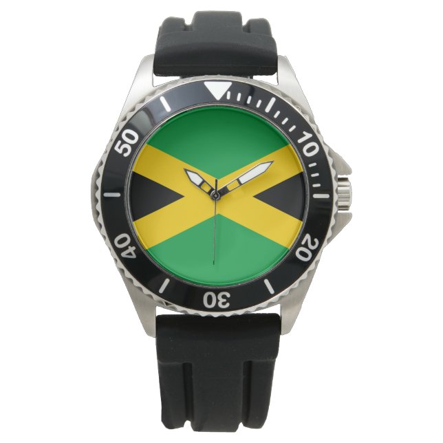 Jamaican Flagga Armbandsur (Framsida)