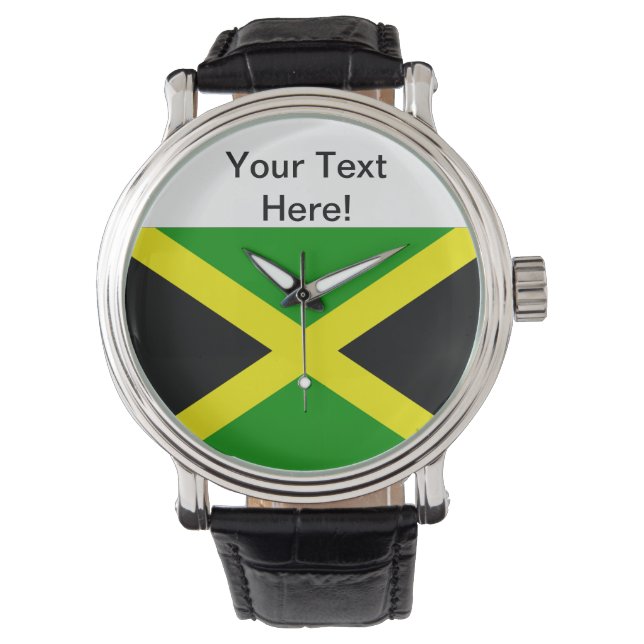 Jamaican Flagga Armbandsur (Framsida)