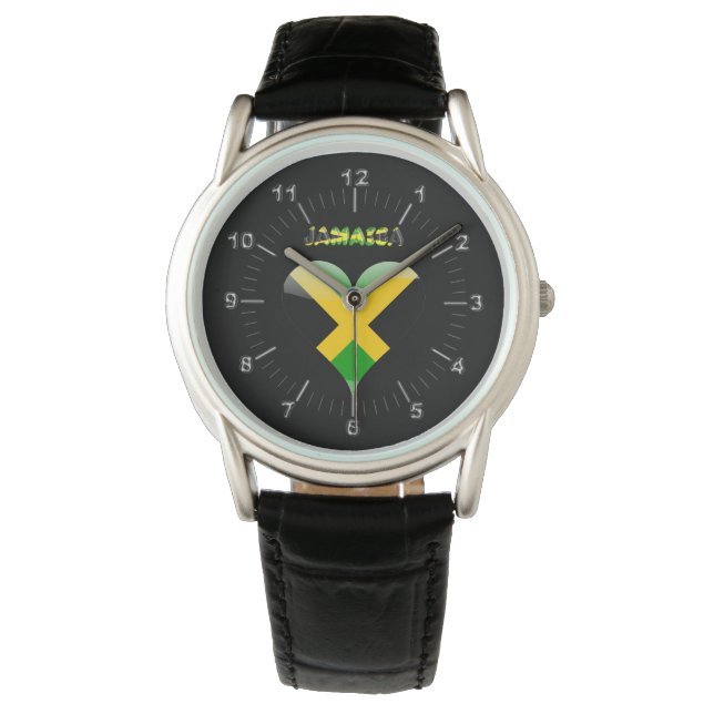 Jamaican flagga armbandsur (Framsida)