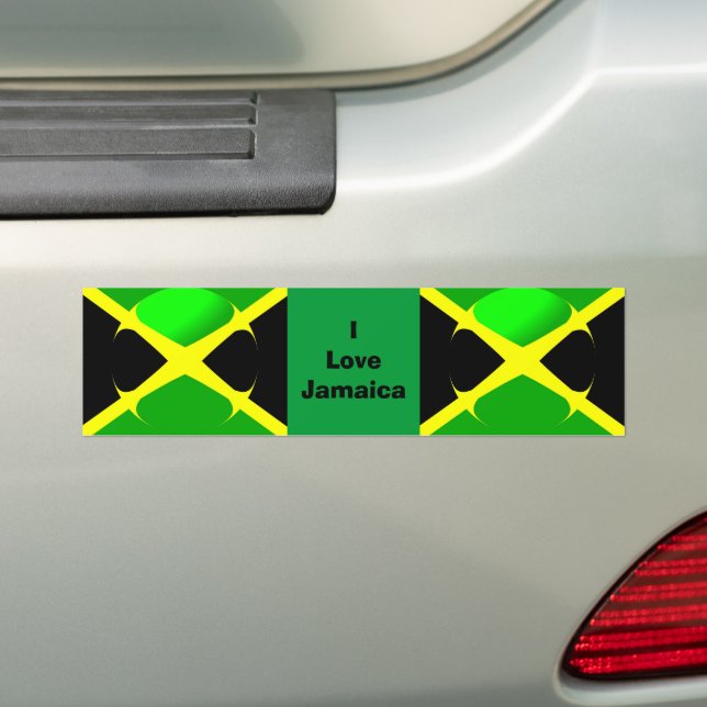 Jamaican Flagga Bildekal (På Bil)