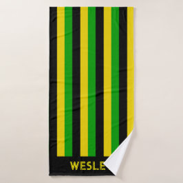 Jamaican Flagga Black Gult Grönt Stripe