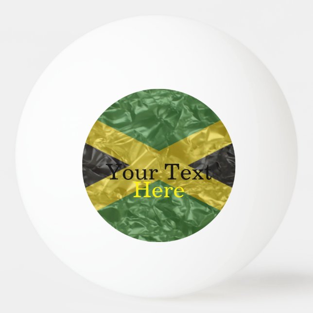 Jamaican Flagga - Crinkled Pingisboll (Framsidan)