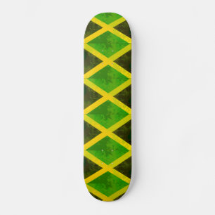 Jamaican flagga design old school skateboard bräda 21,6 cm